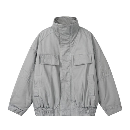 Unisex Boxy-Fieldjacke mit hohem Stehkragen, Pattentaschen und elastischem Saum Nord Taschen