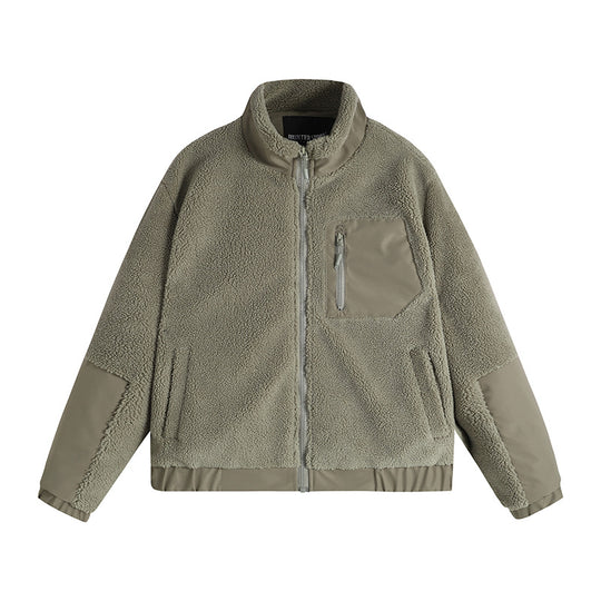 Herren Thermo-Sherpa-Fleecejacke mit Reißverschluss, Brusttasche und verstärkten Ellenbogen Nord Taschen