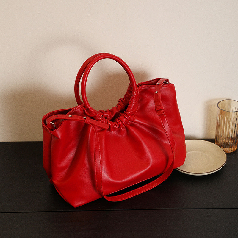 Damen Hobo-Tasche mit elastischem Kordelzug und abnehmbarem Schulterriemen Nord Taschen
