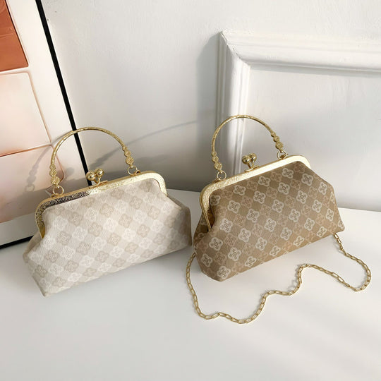Damen-Clutch mit elegantem Blütenmuster und verziertem Kettenverschluss Nord Taschen