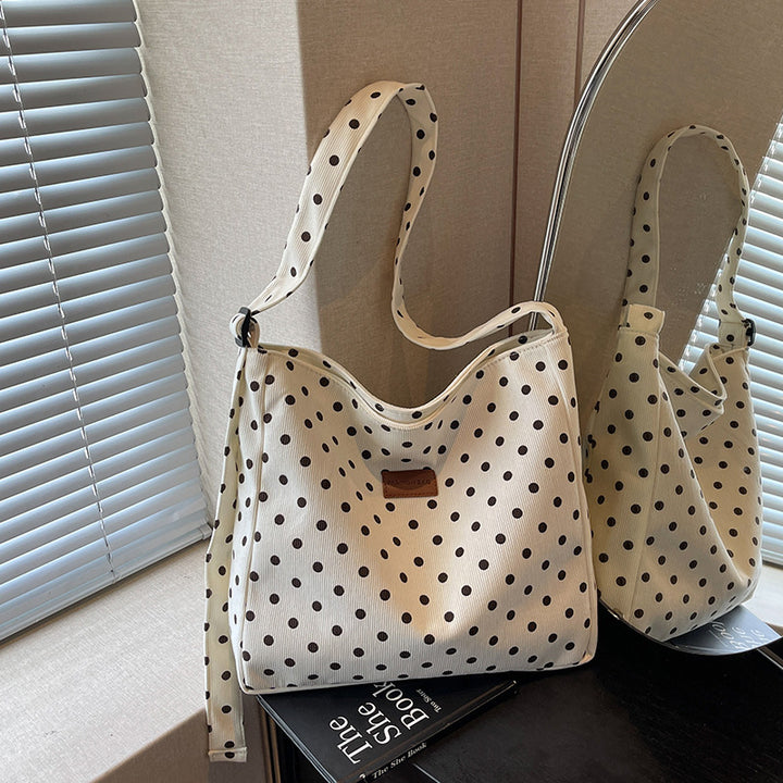 Damen praktische Beutel-Tasche mit modischem Punktedesign Nord Taschen