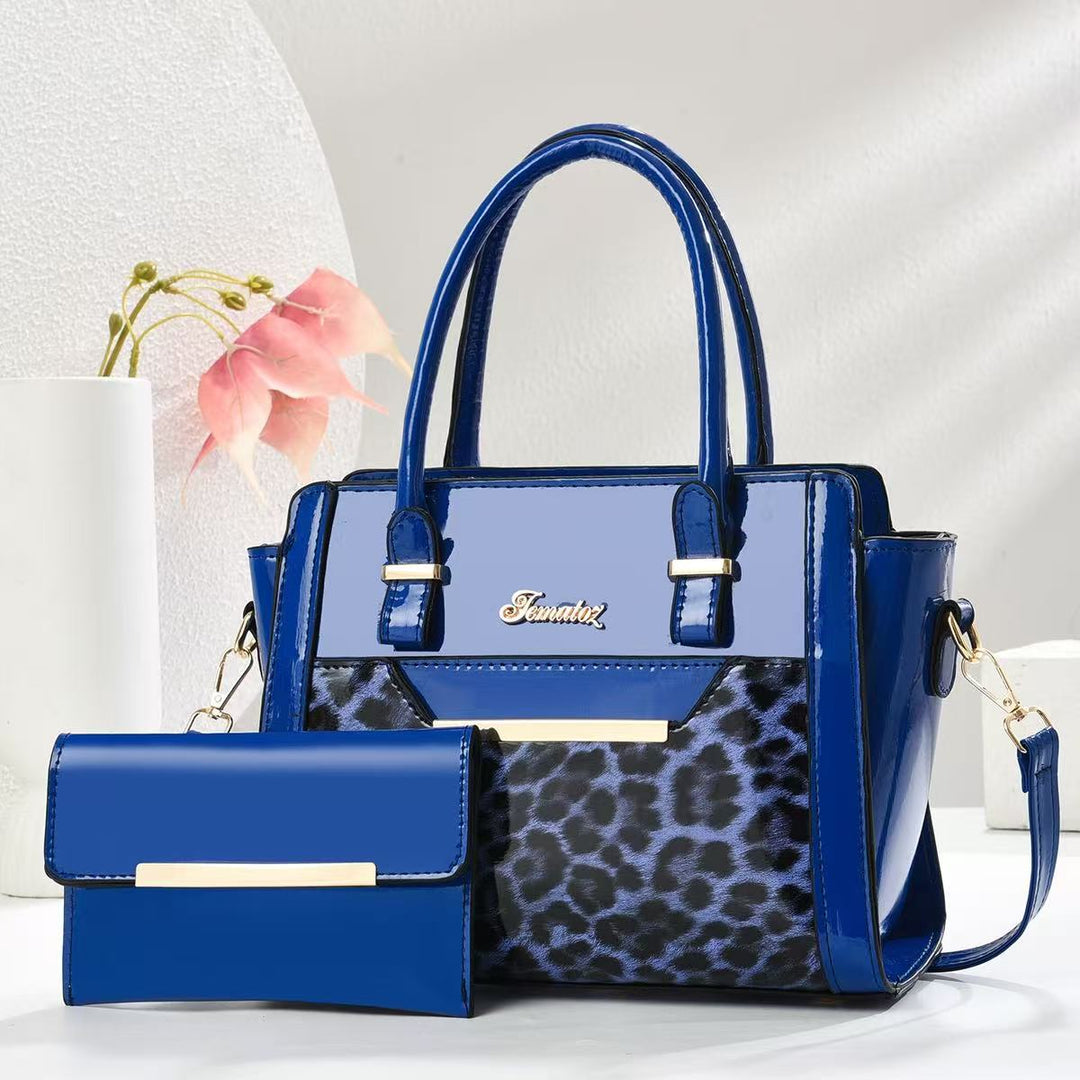 Damen Handtasche mit stilvollem Leopardenmuster und abnehmbarer Clutch Nord Taschen