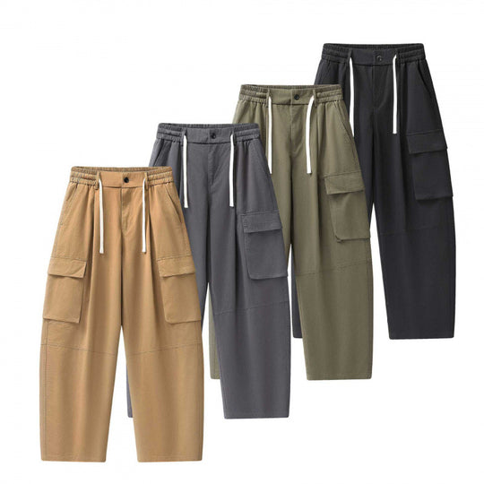 Unisex Baggy‑Cargo‑Hose mit elastischem Bund, Tunnelzug und großen Pattentaschen Nord Taschen