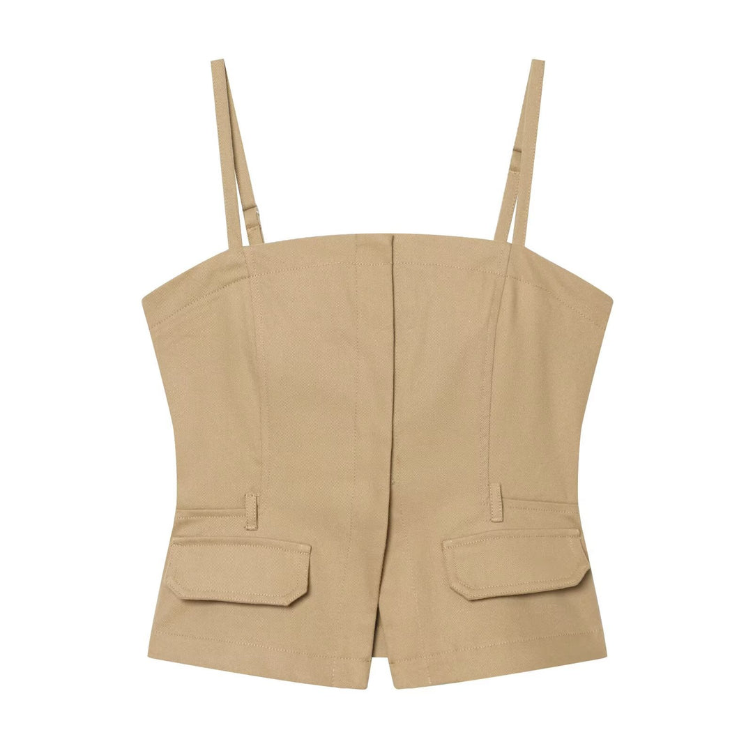 Damen Weite Culotte-Hose mit Bundfalten, Gürtelschlaufen und seitlichen Eingrifftaschen Nord Taschen