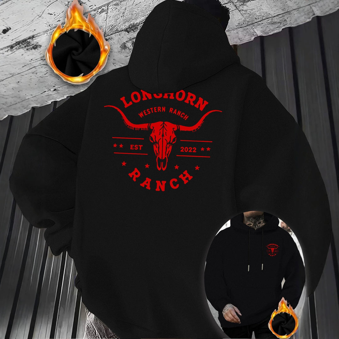Herren Komfortabler Kapuzenpullover mit markantem Druck Nord Taschen