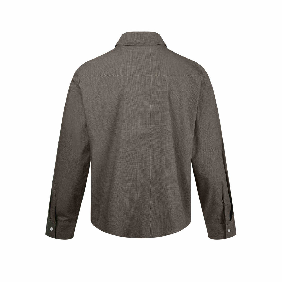 Herren Kurzjacke mit Hemdkragen, Zwei‑Wege‑Reißverschluss und feiner Struktur Nord Taschen