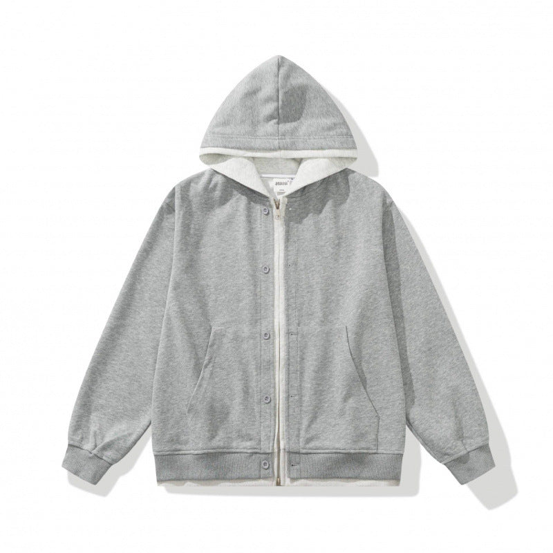 Unisex Oversize-Kapuzenjacke mit Doppelverschluss, Fleece-Innenfutter und Kängurutaschen Nord Taschen