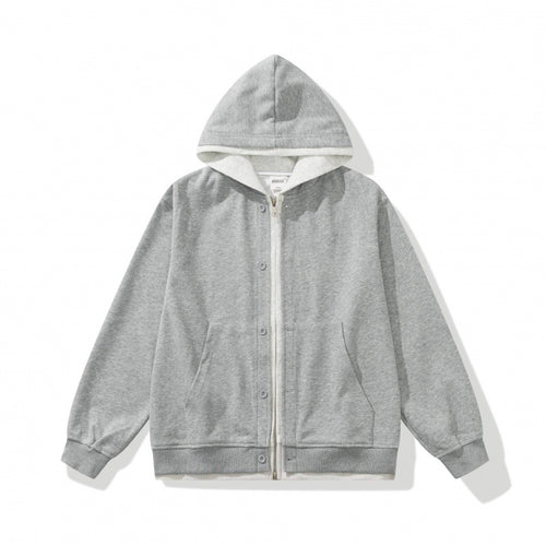 Unisex Oversize-Kapuzenjacke mit Doppelverschluss, Fleece-Innenfutter und Kängurutaschen Nord Taschen
