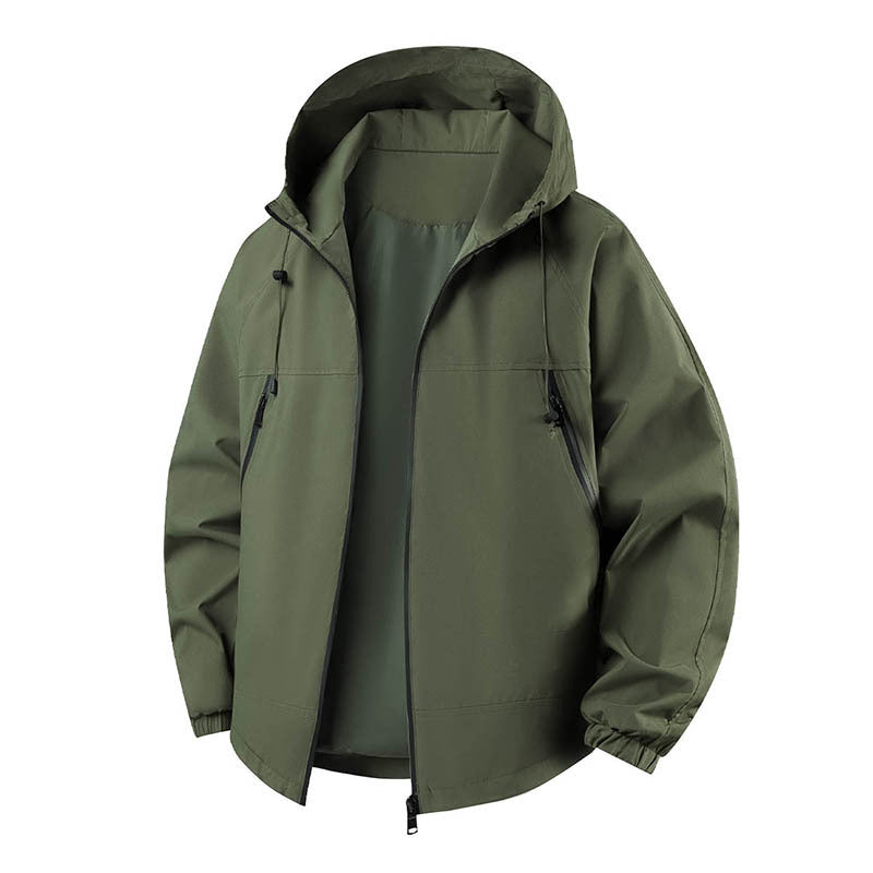Herren Leichte Outdoorjacke mit verstellbarer Kapuze Nord Taschen