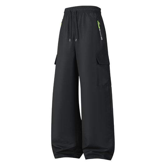 Herren Weite Utility-Cargo-Shorts mit elastischem Bund, Kordelzug & Reißverschlusstaschen Nord Taschen