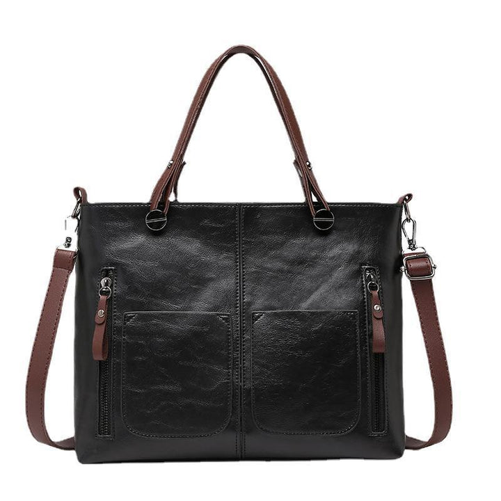Damen modische Handtasche mit strukturiertem Kunstleder und praktischen Außentaschen Nord Taschen