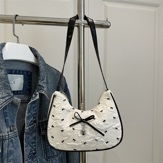 Damen Mini-Satchel Tasche mit dekorativen Schleifenakzenten Nord Taschen