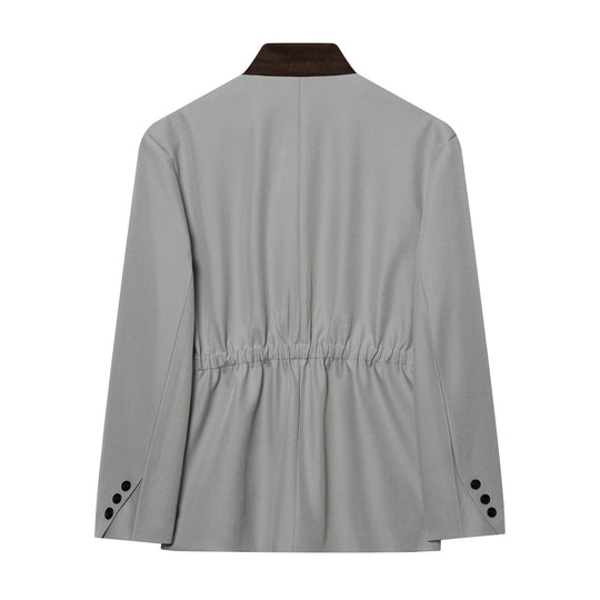 Damen Kurzblazer im minimalistischen Clean‑Look mit Stehkragen und verdeckter Knopfleiste Nord Taschen