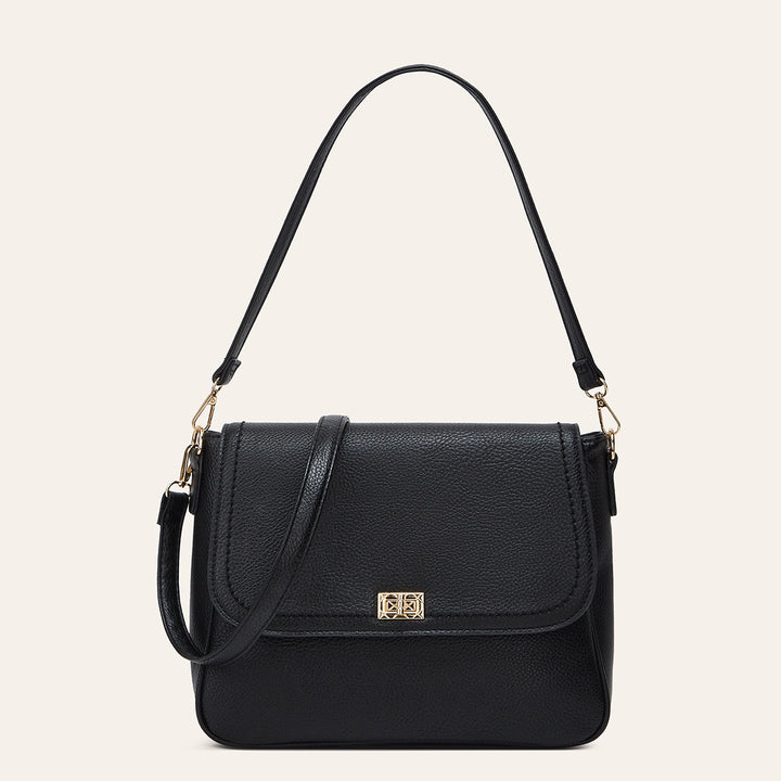 Damen Umhängetasche aus hochwertigem Kunstleder mit eleganter Klappenfront Nord Taschen