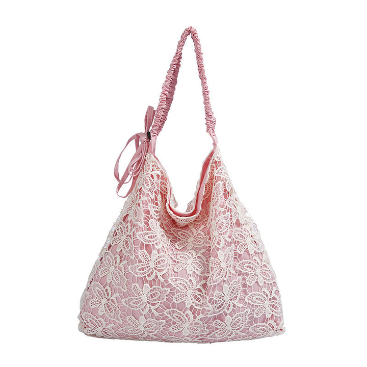 Damen elegante Häkel-Umhängetasche mit dekorativen Schleifendetails Nord Taschen