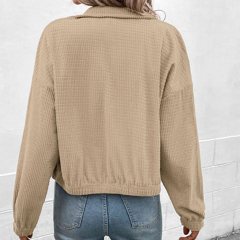 Damen Lässige Jacke mit hohem Kragen Nord Taschen