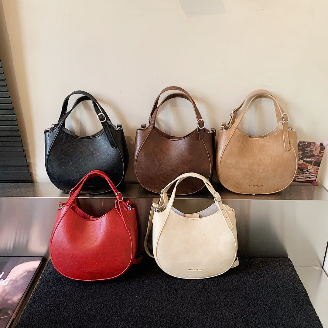 Damen Umhängetasche aus hochwertigem Kunstleder mit modischer Bordüre Nord Taschen