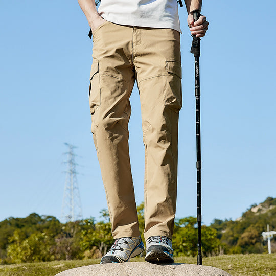 Herren Leichte Trekking-Cargohose mit Stretch-Anteil, vorgeformten Knien und Mehrfachtaschen Nord Taschen
