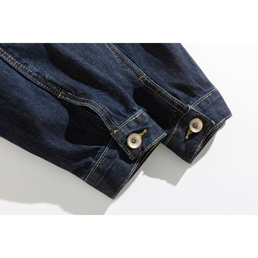 Unisex Weit geschnittener Denim-Worker-Blouson mit asymmetrischer Pattentasche Nord Taschen