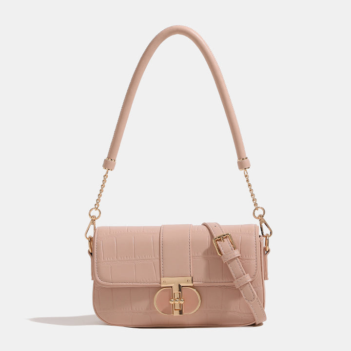 Damen Umhängetasche mit stilvollem Kroko-Effekt und eleganter Kettenverzierung Nord Taschen