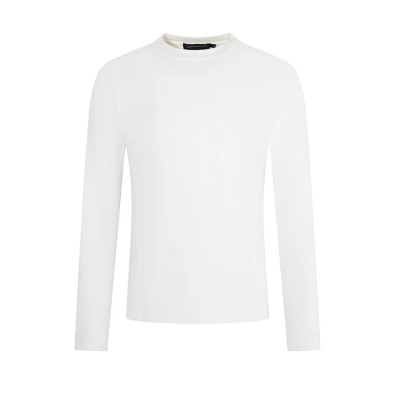 Herren Atmungsaktives Slim-Fit Feinstrick-Langarmshirt mit Rundhals Nord Taschen