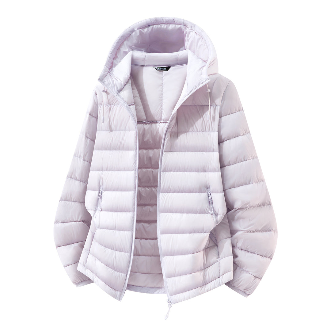 Damen leichte Stepp-Kapuzenjacke mit Thermofutter und Zwei-Wege-Reißverschluss Nord Taschen