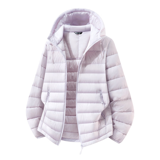 Damen leichte Stepp-Kapuzenjacke mit Thermofutter und Zwei-Wege-Reißverschluss Nord Taschen