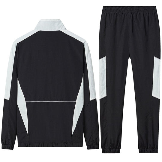 Herren Zweiteiliges atmungsaktives Nylon-Trainingsset mit Stehkragen und Kontrastpaneelen Nord Taschen