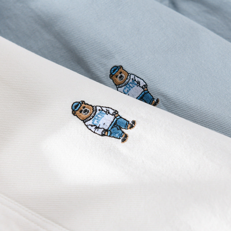 Herren Leichtes Hemd-Overshirt aus Baumwolltwill mit kleiner Figurenstickerei und kastigem Schnitt Nord Taschen