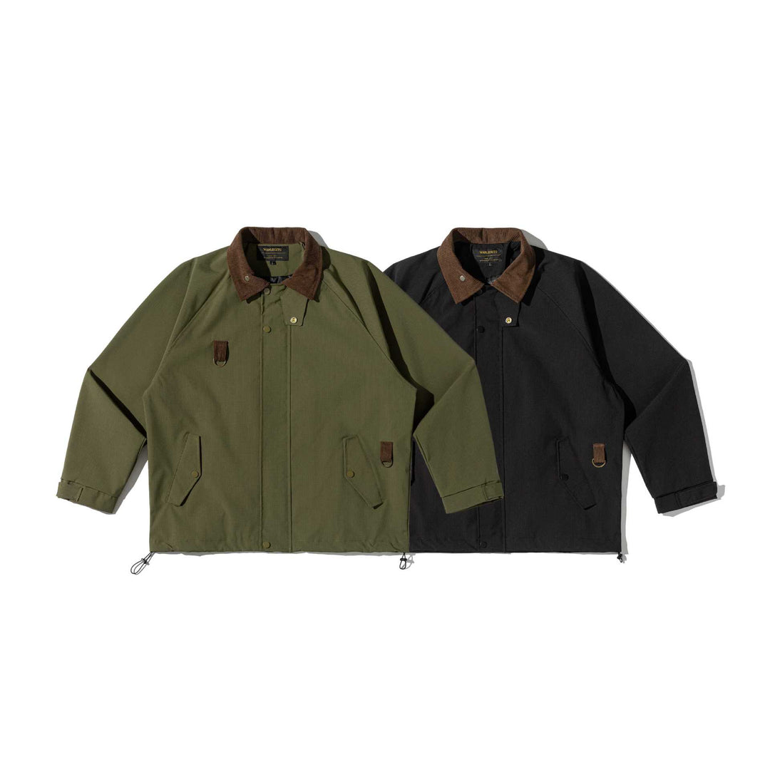 Herren Fieldjacke im Parka‑Stil mit Cordkragen und Utility‑Details Nord Taschen