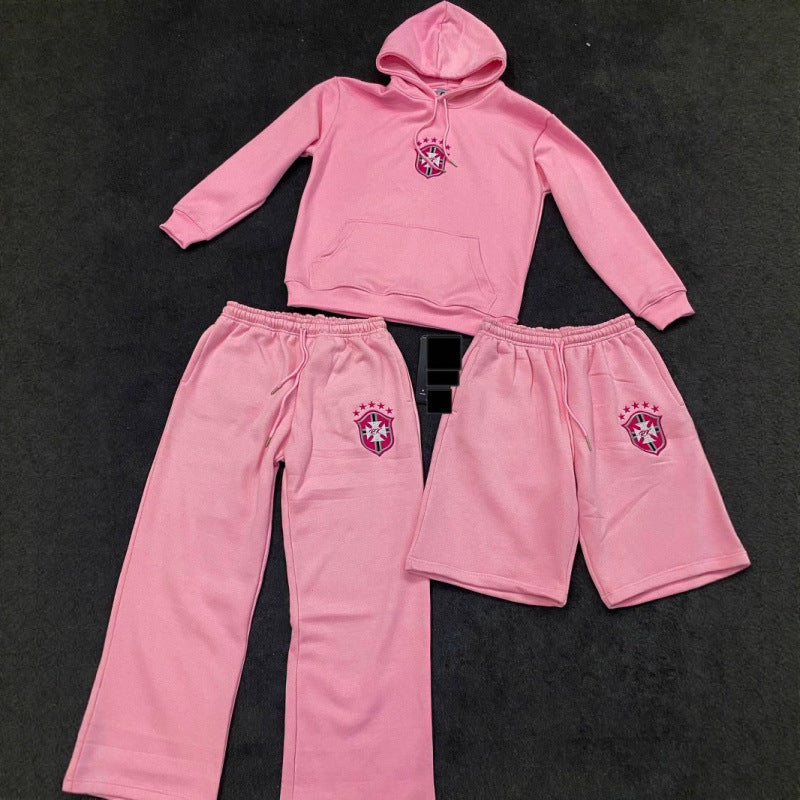 Damen weite Jogginghose mit elastischem Bund, Tunnelzug und gesticktem Emblem Nord Taschen