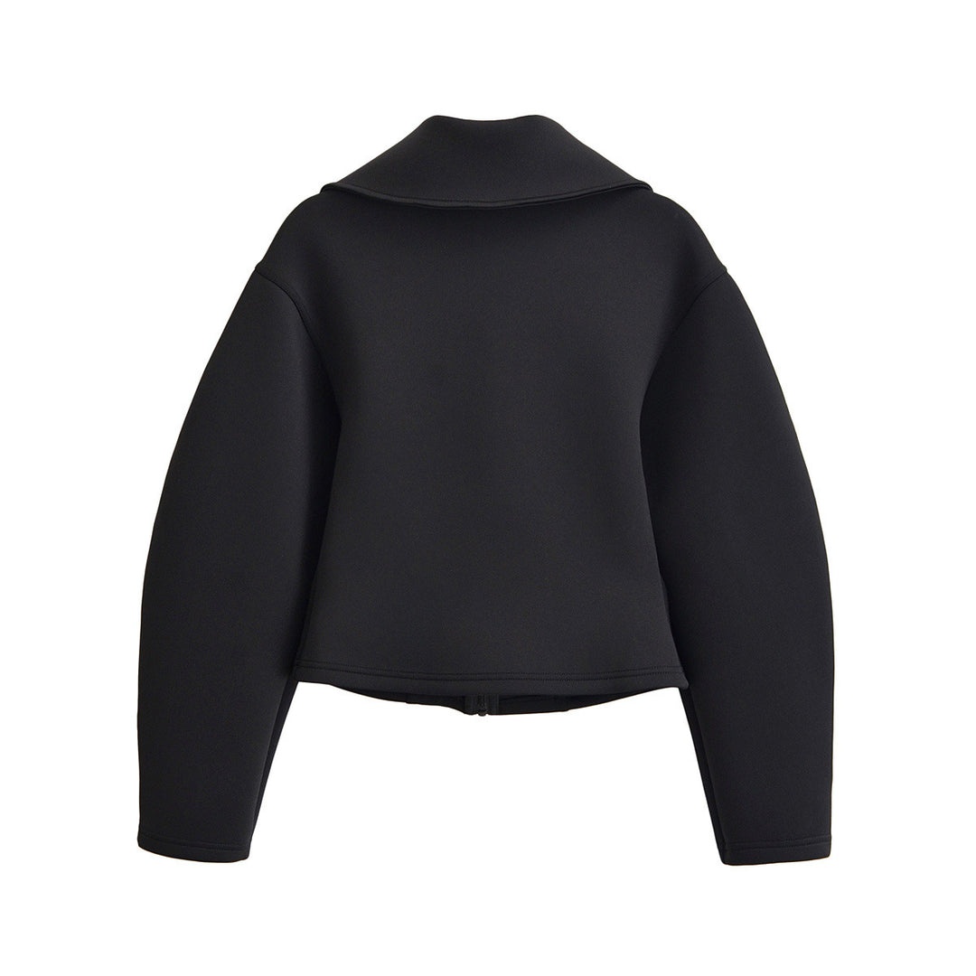 Damen geformte Neoprenjacke mit übergroßem Kragen und taillierter Cropped-Silhouette Nord Taschen
