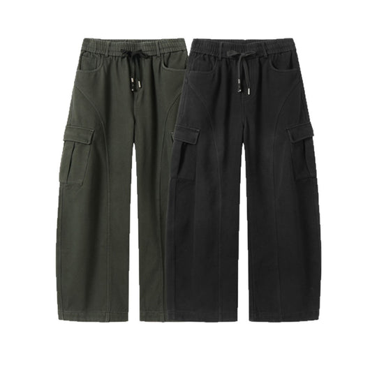 Herren Weite Cargo-Hose mit Kordelbund und Mehrfachpattentaschen Nord Taschen