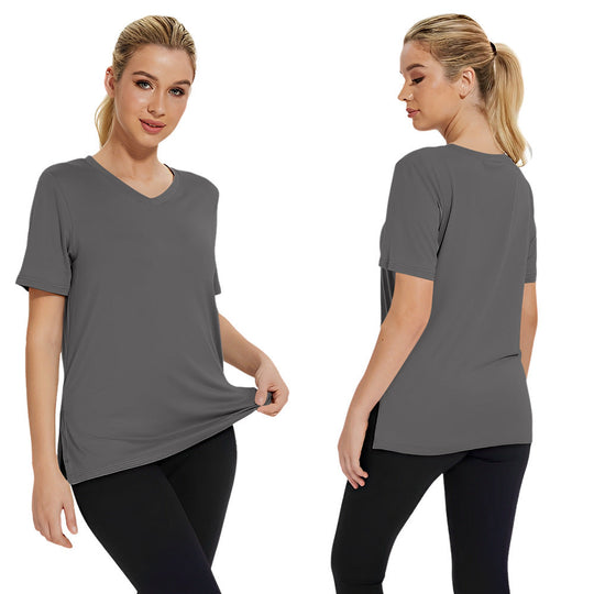 Damen Funktionales V-Ausschnitt Sportshirt mit atmungsaktiver Technologie Nord Taschen