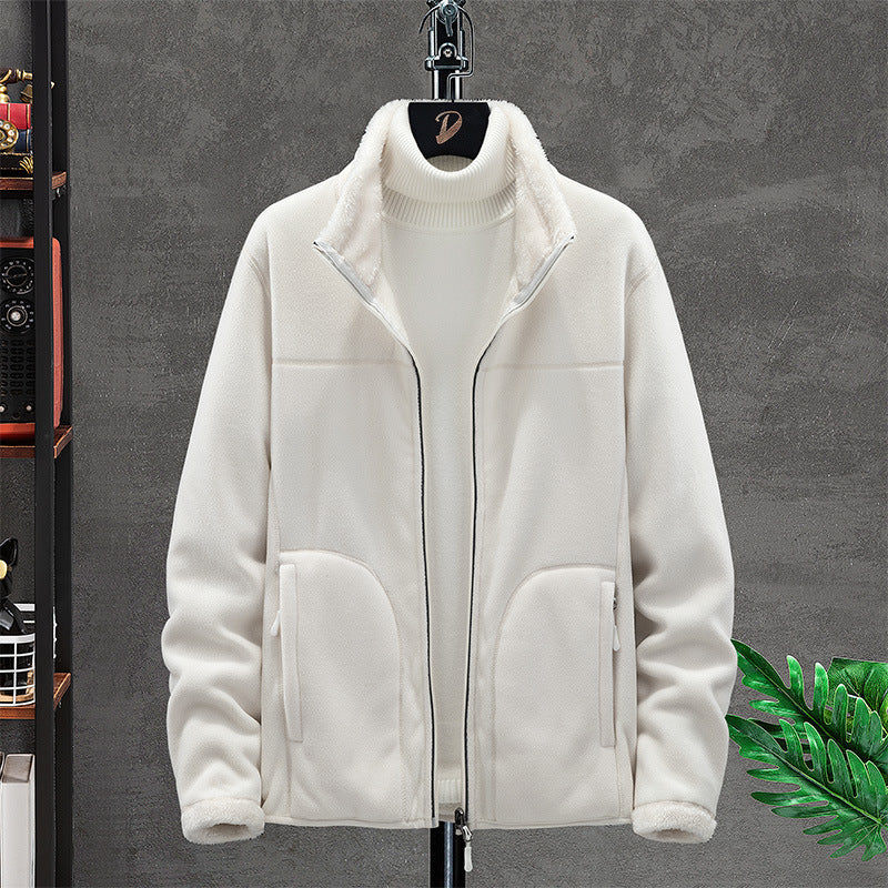 Damen Kuschelige Fleecejacke mit Teddyfutter, Stehkragen und Zwei Reißverschlusstaschen Nord Taschen