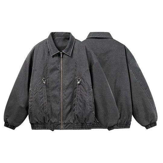 Unisex Oversize-Bomberjacke im Canvas-Look mit Reißverschluss, elastischem Saum und D-Ring-Details Nord Taschen