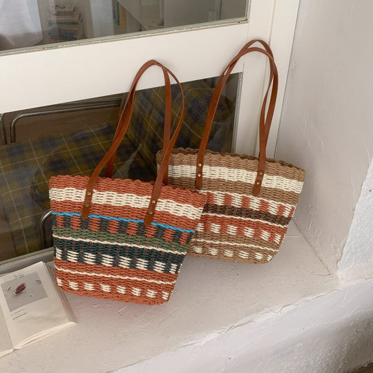 Damen geflochtene Handtasche aus nachhaltigem Naturmaterial Nord Taschen
