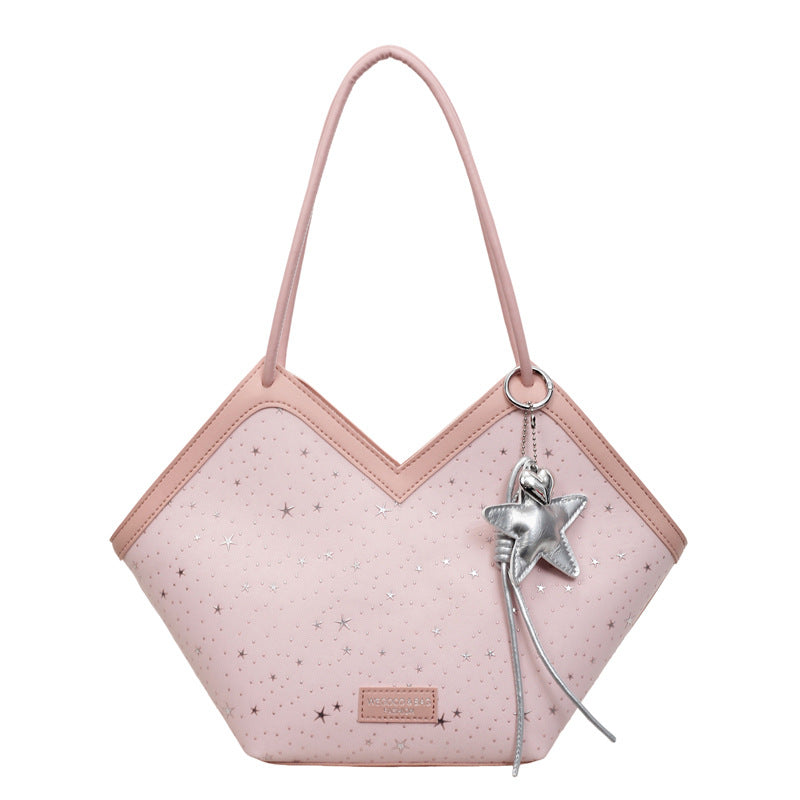 Damen asymmetrische Handtasche mit funkelndem Sternenmotiv Nord Taschen
