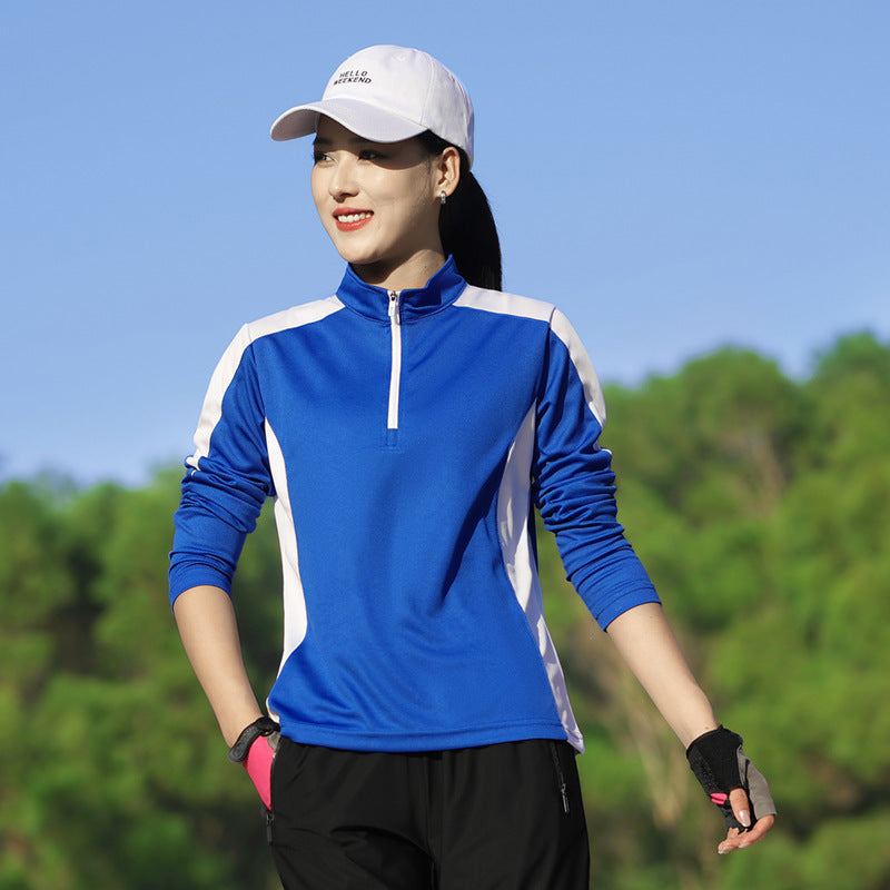 Damen Sport-Longsleeve mit Halbzip und atmungsaktiven Einsätzen Nord Taschen