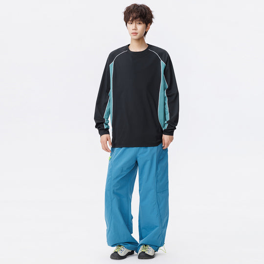 Damen Oversize-Langarmshirt mit Raglanärmeln, atmungsaktiven Seiteneinsätzen und Rundhalsausschnitt Nord Taschen