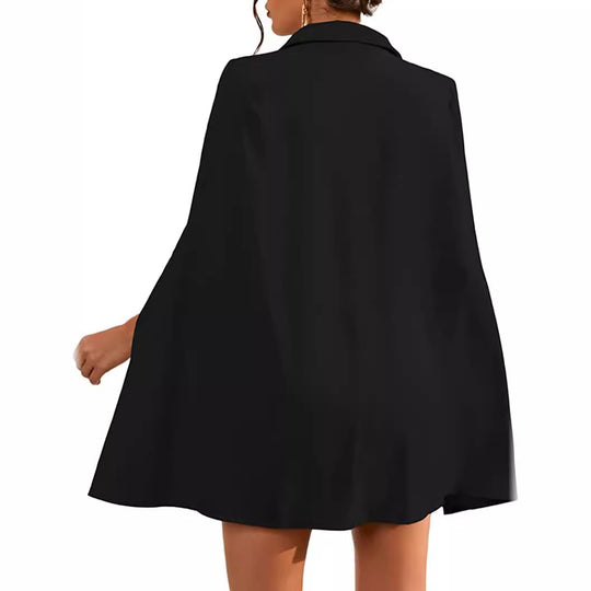 Damen Kurzblazerkleid mit Cape-Ärmeln und doppelreihiger Zierknopfleiste Nord Taschen