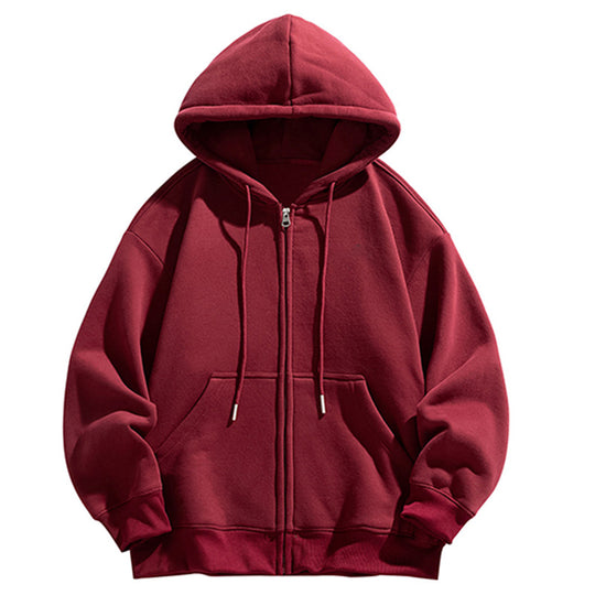 Herren Oversize Kapuzen‑Sweatjacke mit durchgehendem Reißverschluss und Kängurutasche Nord Taschen
