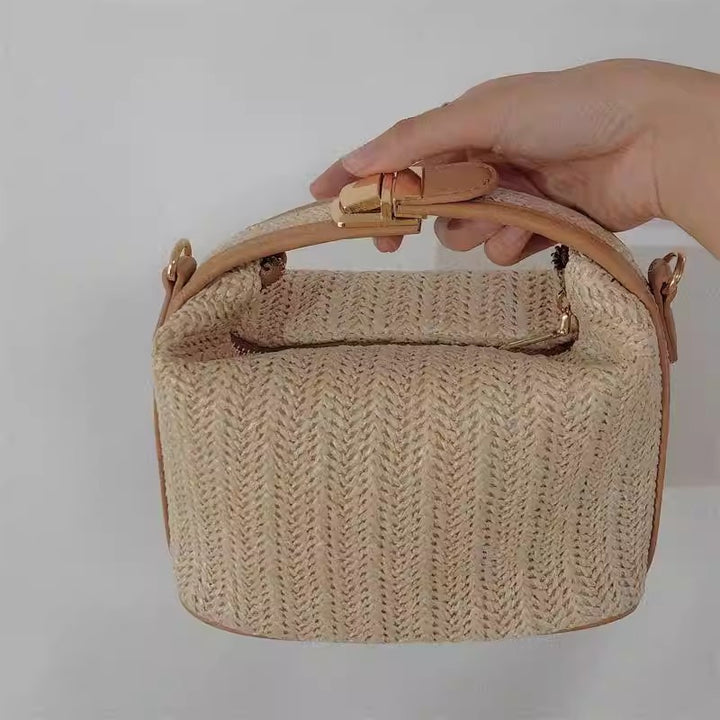 Damen Henkeltasche mit geflochtenem Design und verstellbarem Schulterriemen Nord Taschen