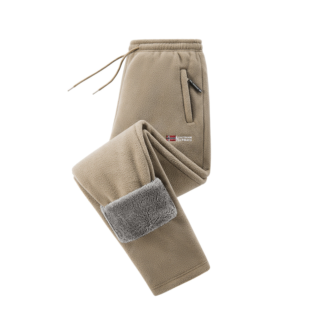 Damen Fleece-Jogginghose mit Teddy-Innenfutter und Reißverschlusstaschen Nord Taschen