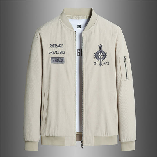 Herren Modische Bomberjacke mit Stickerei Nord Taschen