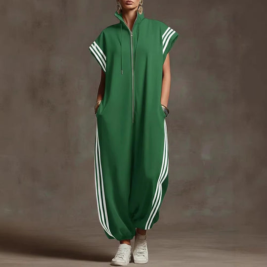 Damen Stylish Jumpsuit mit modernen Kontrasten Nord Taschen