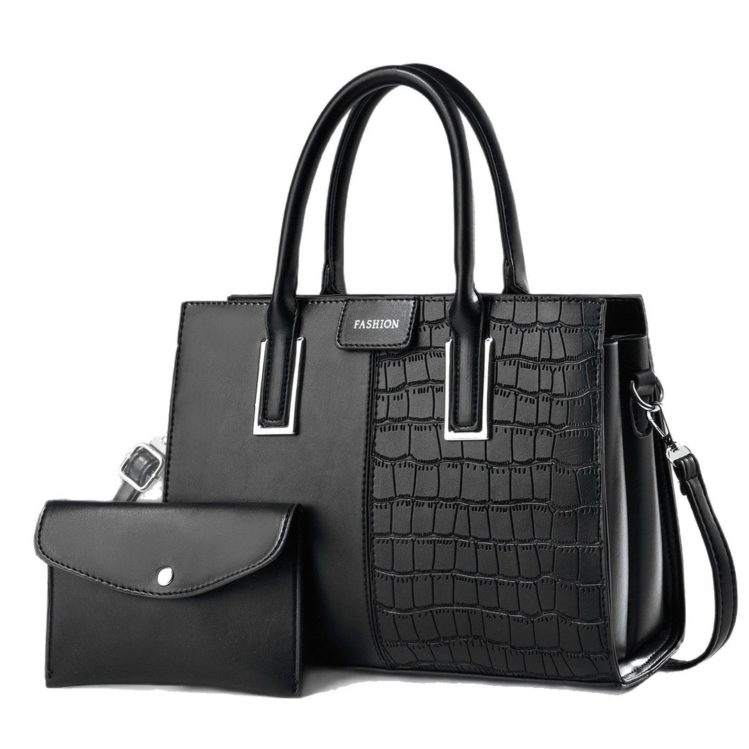Damen elegante Handtasche im Krokodil-Look mit abnehmbarer Mini-Clutch Nord Taschen
