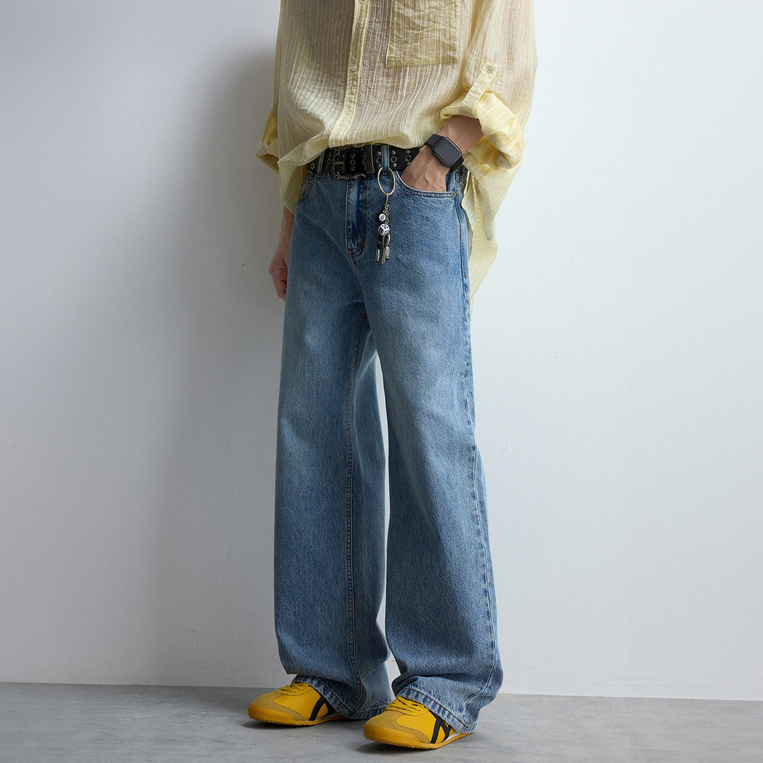 Damen Relaxed-Jeans mit extra weitem Bein, hoher Bund und cleanem Minimal-Design Nord Taschen