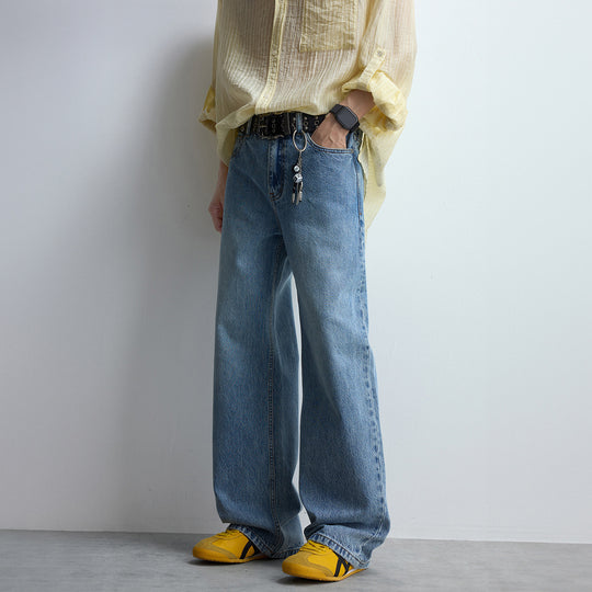Damen Relaxed-Jeans mit extra weitem Bein, hoher Bund und cleanem Minimal-Design Nord Taschen