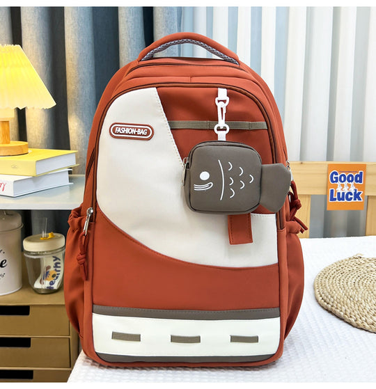 Damen Rucksack mit funktionalem Fächerdesign und süßem Fischanhänger Nord Taschen
